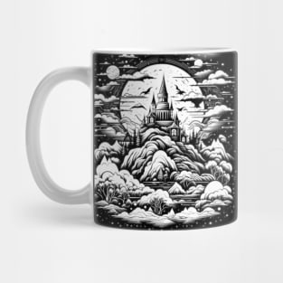 White Night On A Psychedelic Haunted Castle Mug